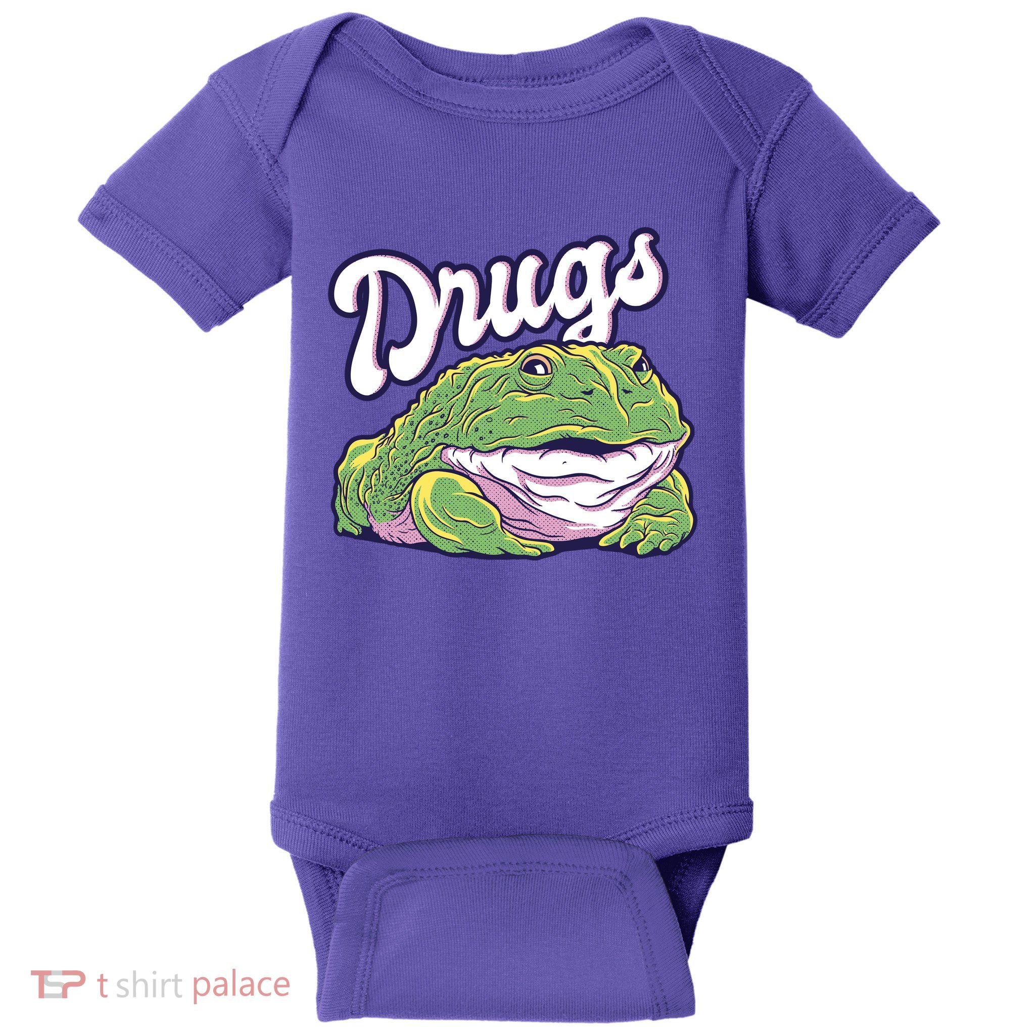 Drugs Frog Funny Baby Bodysuit