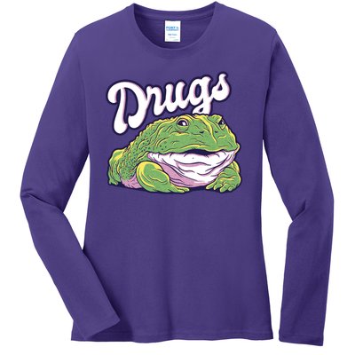 Drugs Frog Funny Ladies Long Sleeve Shirt