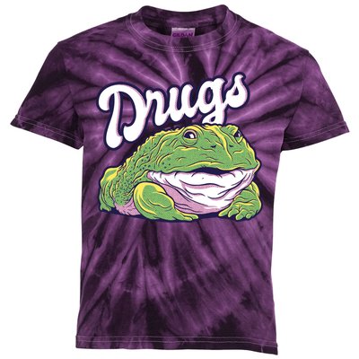 Drugs Frog Funny Kids Tie-Dye T-Shirt