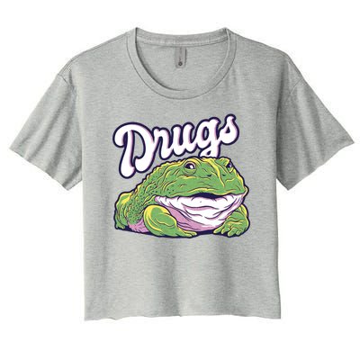 Drugs Frog Funny Women's Crop Top Tee