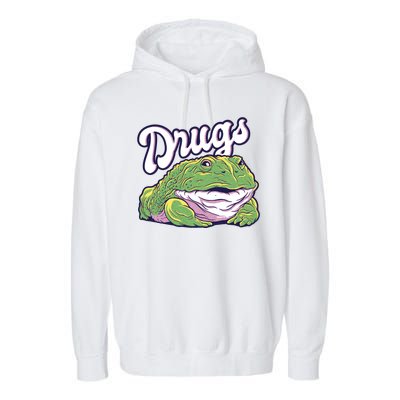 Drugs Frog Funny Garment-Dyed Fleece Hoodie