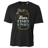 Dad Fishing for Beer Fishy Novelty Cooling Performance Crew T-Shirt