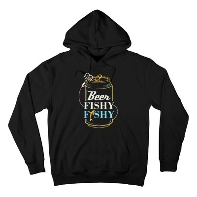 Dad Fishing for Beer Fishy Novelty Hoodie