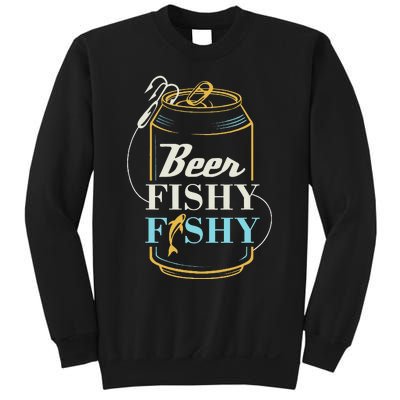 Dad Fishing for Beer Fishy Novelty Sweatshirt