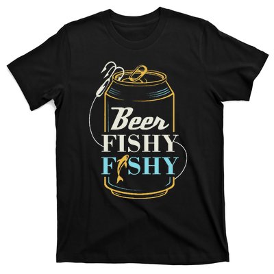 Dad Fishing for Beer Fishy Novelty T-Shirt