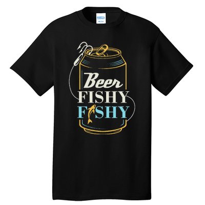 Dad Fishing for Beer Fishy Novelty Tall T-Shirt