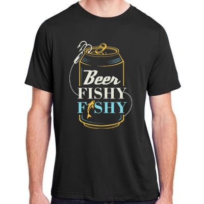 Dad Fishing for Beer Fishy Novelty Adult ChromaSoft Performance T-Shirt