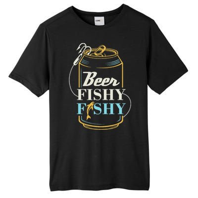 Dad Fishing for Beer Fishy Novelty Tall Fusion ChromaSoft Performance T-Shirt