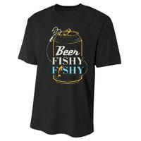 Dad Fishing for Beer Fishy Novelty Performance Sprint T-Shirt