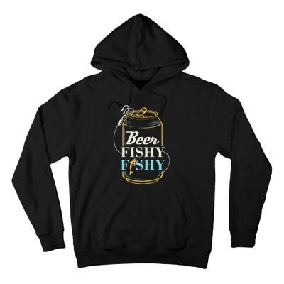 Dad Fishing for Beer Fishy Novelty Tall Hoodie