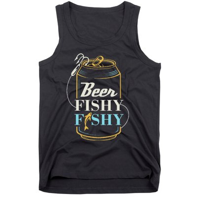 Dad Fishing for Beer Fishy Novelty Tank Top