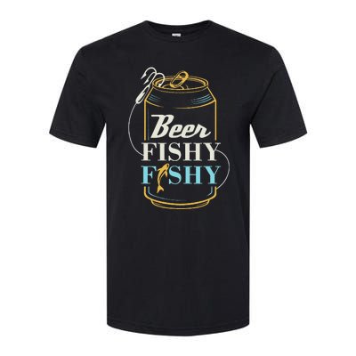 Dad Fishing for Beer Fishy Novelty Softstyle CVC T-Shirt