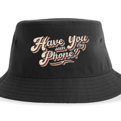 Distressed Funny Friends Have You Seen My Phone Sustainable Bucket Hat