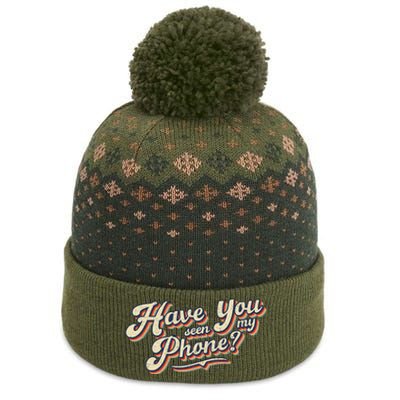 Distressed Funny Friends Have You Seen My Phone The Baniff Cuffed Pom Beanie