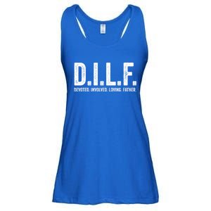 Dilf Funny Fathers Day Gift For Dad Gift Ladies Essential Flowy Tank