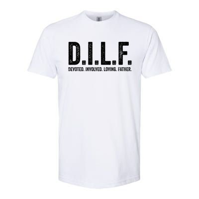 Dilf Funny Fathers Day Gift For Dad Gift Softstyle® CVC T-Shirt