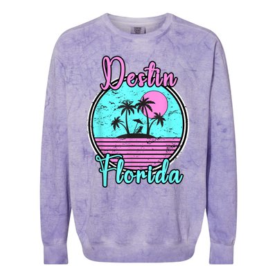 Destin Florida Fl Beach Travel Souvenir Gift. Colorblast Crewneck Sweatshirt