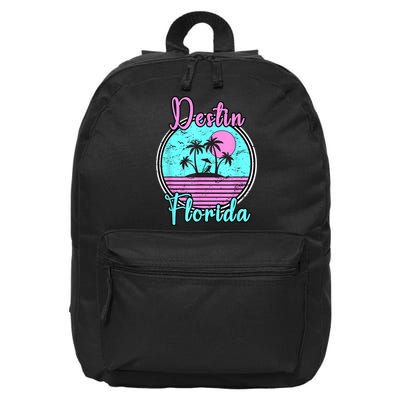 Destin Florida Fl Beach Travel Souvenir Gift. 16 in Basic Backpack