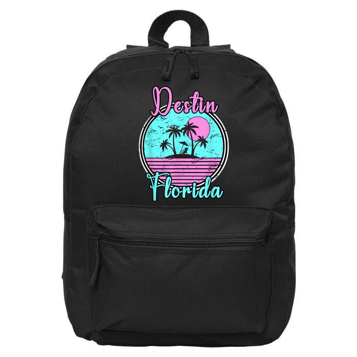Destin Florida Fl Beach Travel Souvenir Gift. 16 in Basic Backpack