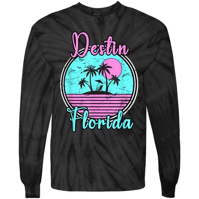 Destin Florida Fl Beach Travel Souvenir Gift. Tie-Dye Long Sleeve Shirt