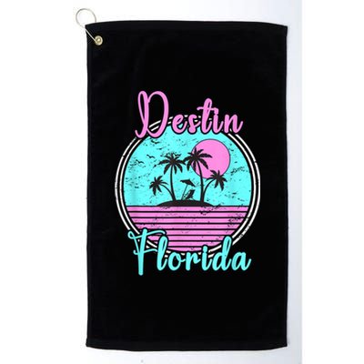 Destin Florida Fl Beach Travel Souvenir Gift. Platinum Collection Golf Towel