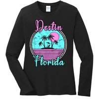 Destin Florida Fl Beach Travel Souvenir Gift. Ladies Long Sleeve Shirt