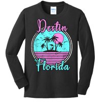 Destin Florida Fl Beach Travel Souvenir Gift. Kids Long Sleeve Shirt