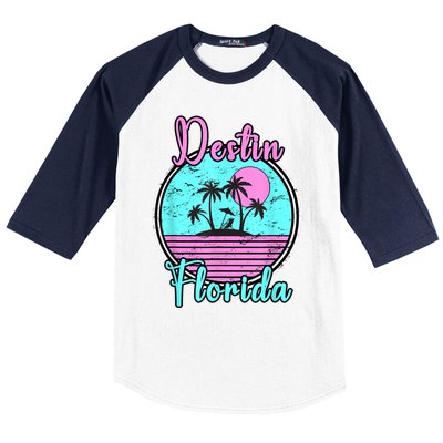 Destin Florida Fl Beach Travel Souvenir Gift. Baseball Sleeve Shirt