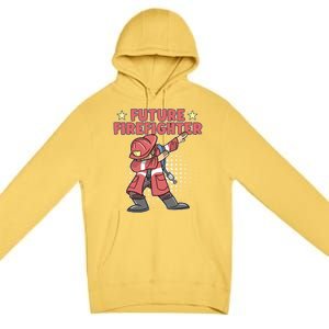 Dabbing Future Firefighter Fire Gift Premium Pullover Hoodie