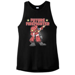 Dabbing Future Firefighter Fire Gift Ladies PosiCharge Tri-Blend Wicking Tank