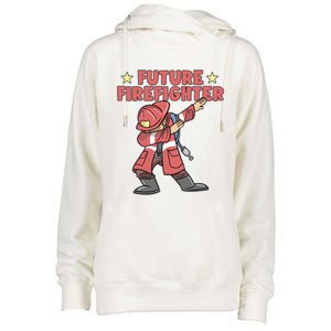 Dabbing Future Firefighter Fire Gift Womens Funnel Neck Pullover Hood