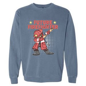 Dabbing Future Firefighter Fire Gift Garment-Dyed Sweatshirt