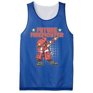 Dabbing Future Firefighter Fire Gift Mesh Reversible Basketball Jersey Tank