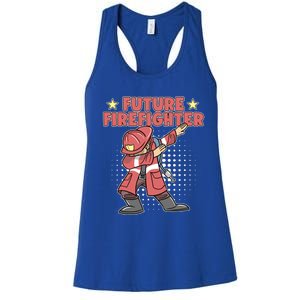 Dabbing Future Firefighter Fire Gift Women's Racerback Tank