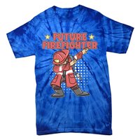 Dabbing Future Firefighter Fire Gift Tie-Dye T-Shirt