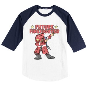 Dabbing Future Firefighter Fire Gift Baseball Sleeve Shirt