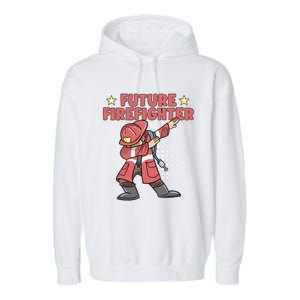 Dabbing Future Firefighter Fire Gift Garment-Dyed Fleece Hoodie