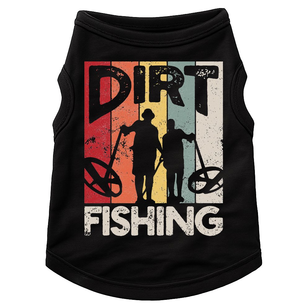 Dirt Fishing Funny Beach Treasure Detecting Metal Detector Doggie Tank