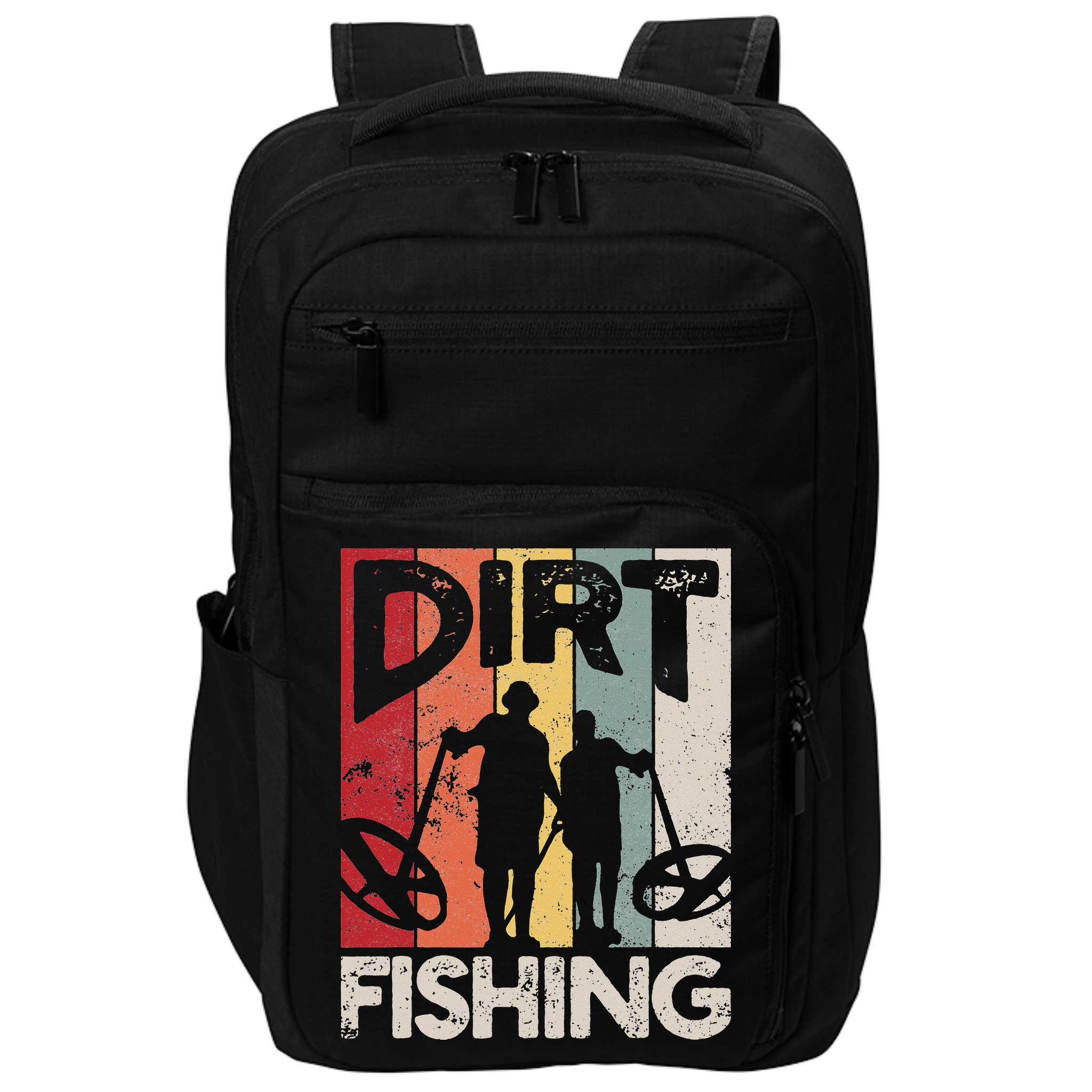 Dirt Fishing Funny Beach Treasure Detecting Metal Detector Impact Tech Backpack