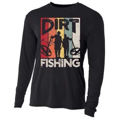 Dirt Fishing Funny Beach Treasure Detecting Metal Detector Cooling Performance Long Sleeve Crew