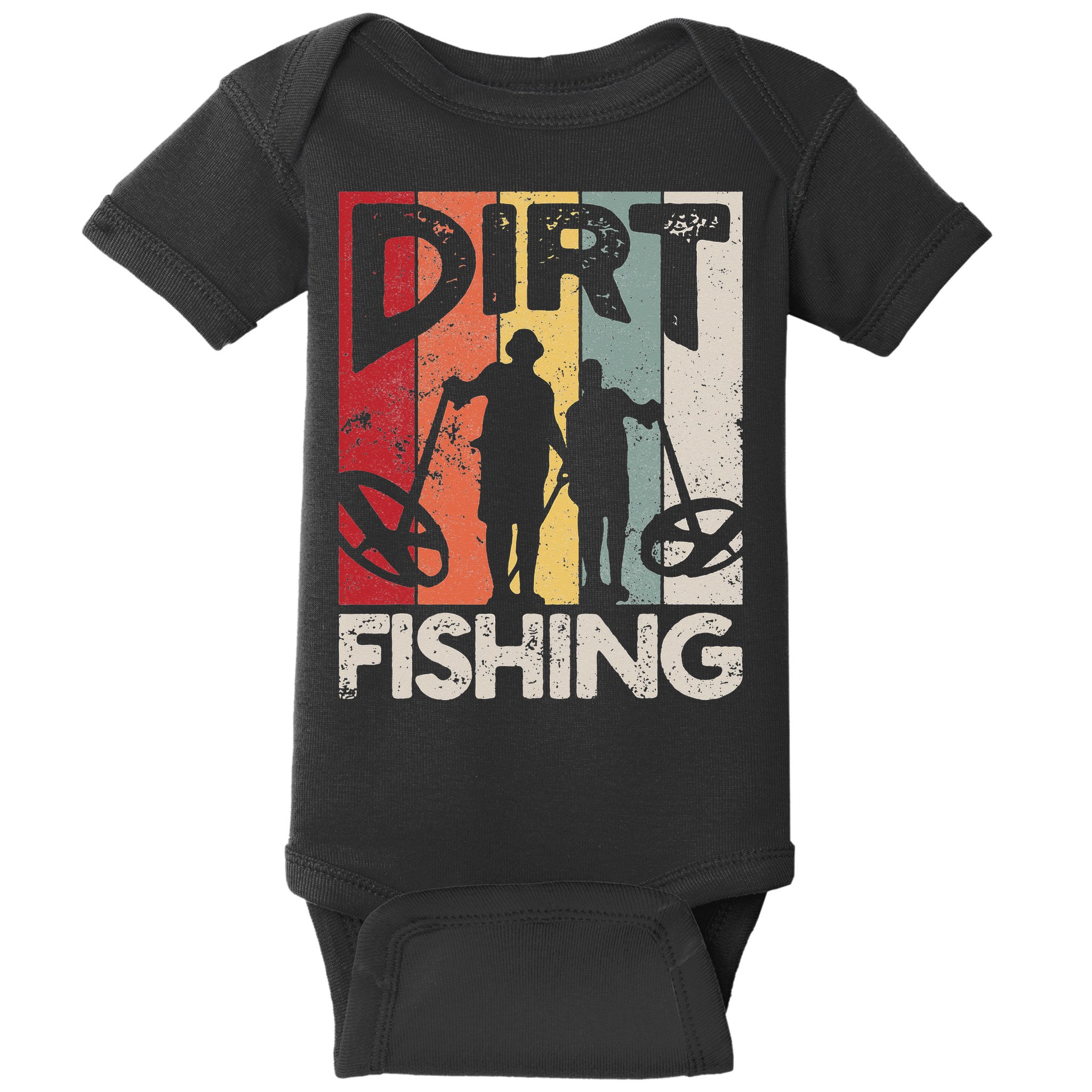 Dirt Fishing Funny Beach Treasure Detecting Metal Detector Baby Bodysuit