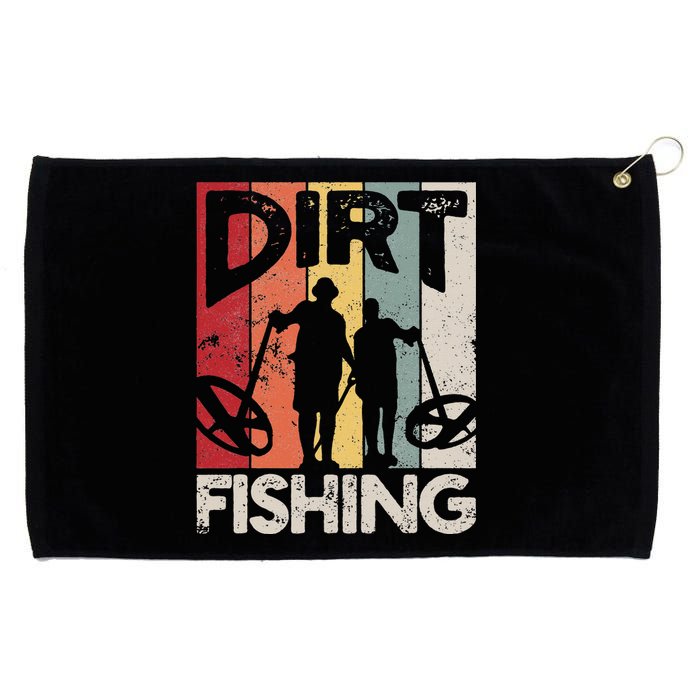 Dirt Fishing Funny Beach Treasure Detecting Metal Detector Grommeted Golf Towel