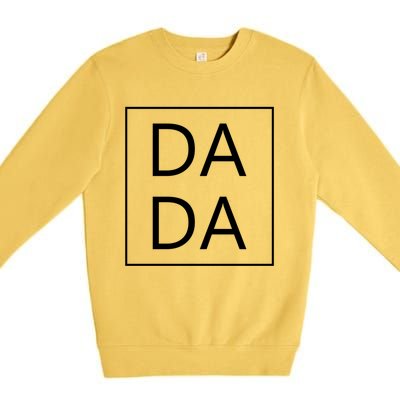 Dada First FatherS Day New Dad Funny Gift Mama Family Matching Funny Gift Premium Crewneck Sweatshirt