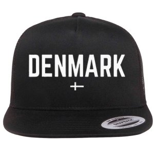 DENMARK Flag For Men Women Kids Red DENMARK Flat Bill Trucker Hat