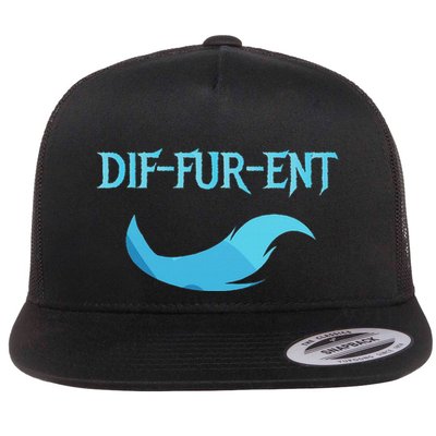 Diffurent Furry Fandom Furries Fan Designs Flat Bill Trucker Hat