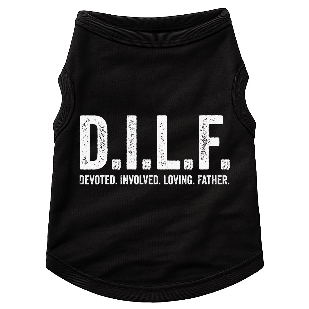 Dilf Funny Fathers Day Gift for Dad Doggie Tank