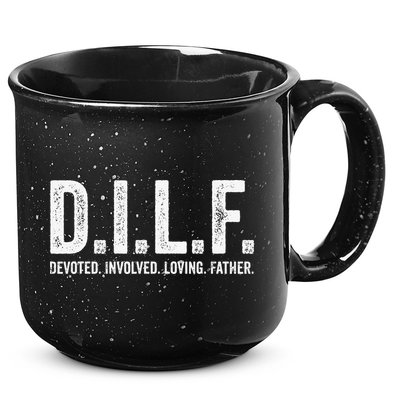 Dilf Funny Fathers Day Gift for Dad 15oz Campfire Ceramic Mug
