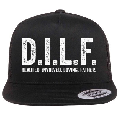 Dilf Funny Fathers Day Gift for Dad Flatbill Hat