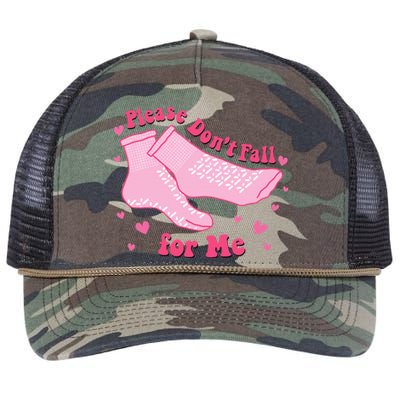 Dont Fall For Me Valentines Day Non Slip Socks Nurse Pct Cna Retro Rope Trucker Hat Cap