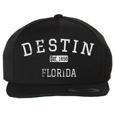 Destin Florida FL Vintage stage athletic style Wool Snapback Cap